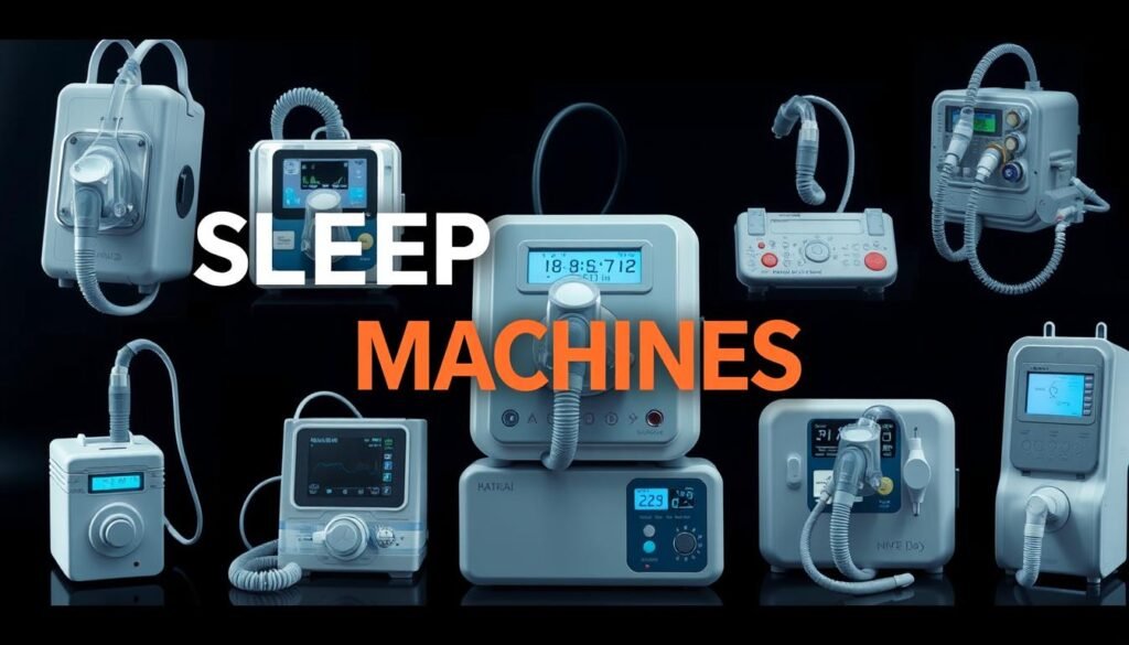 生成圖片：不同類型的睡眠呼吸機